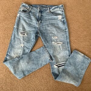 American Eagle men’s jeans - US 36x34 -distressed skinny Jean - light blue